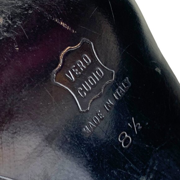 Bergdorf Goodman Black Suede Stretch Pull On Heeled‎ Tall Boots - Picture 5 of 14